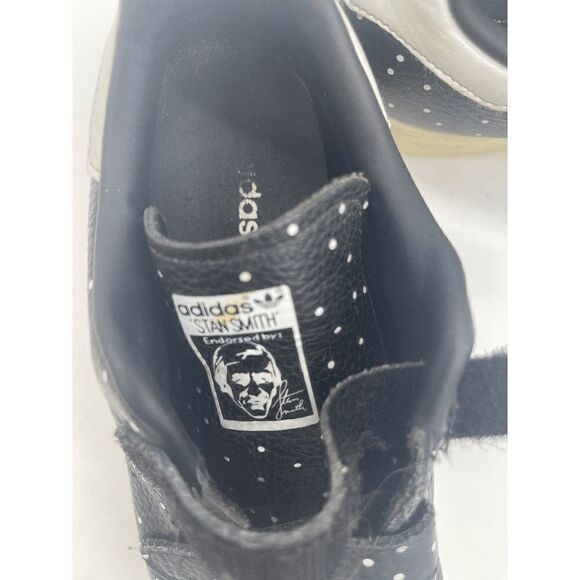 Adidas Stan Smith Sneaker Self Adhesive Straps US Sz 7 Black w Polka dots - Picture 7 of 7